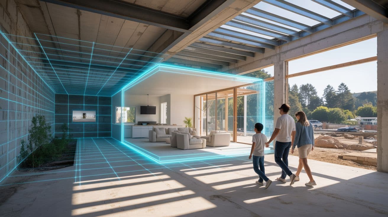 Immersive Walkthroughs of Under-Construction Spaces